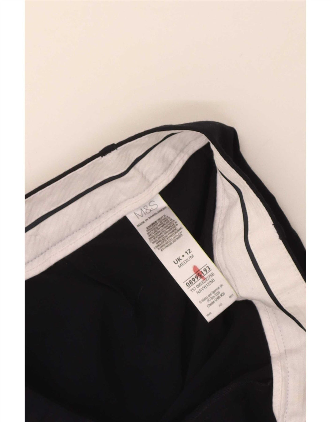 Marks & Spencer Pantalones casuales para mujer UK 12 Medium W32 L29 Azul marino