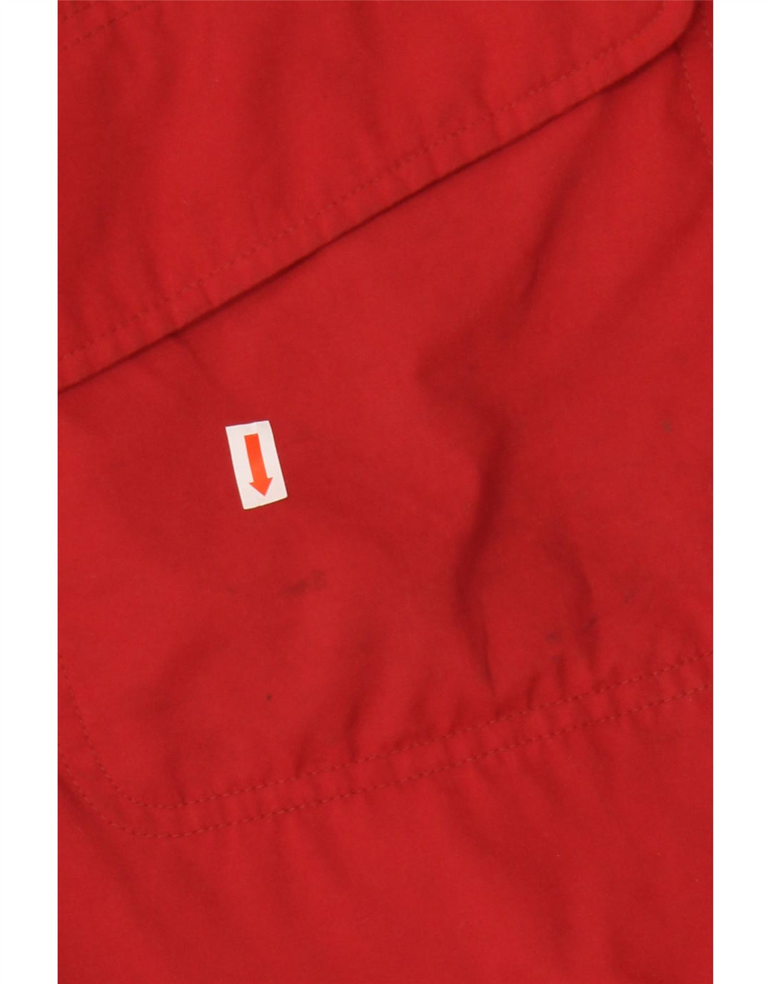 Vintage mujer con capucha chaqueta parka de gran tamaño IT 44 rojo medio