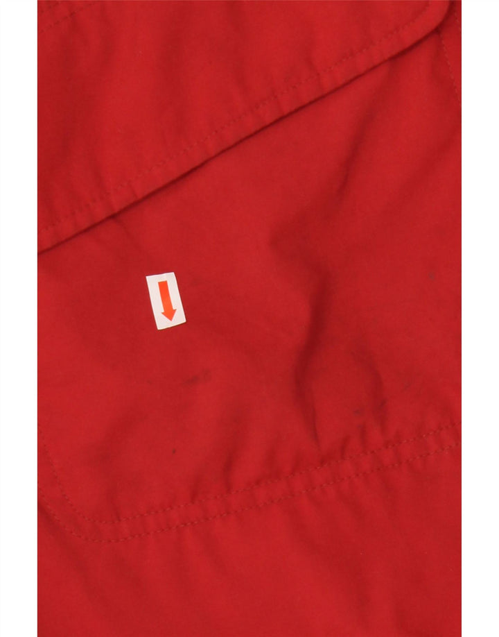Vintage mujer con capucha chaqueta parka de gran tamaño IT 44 rojo medio