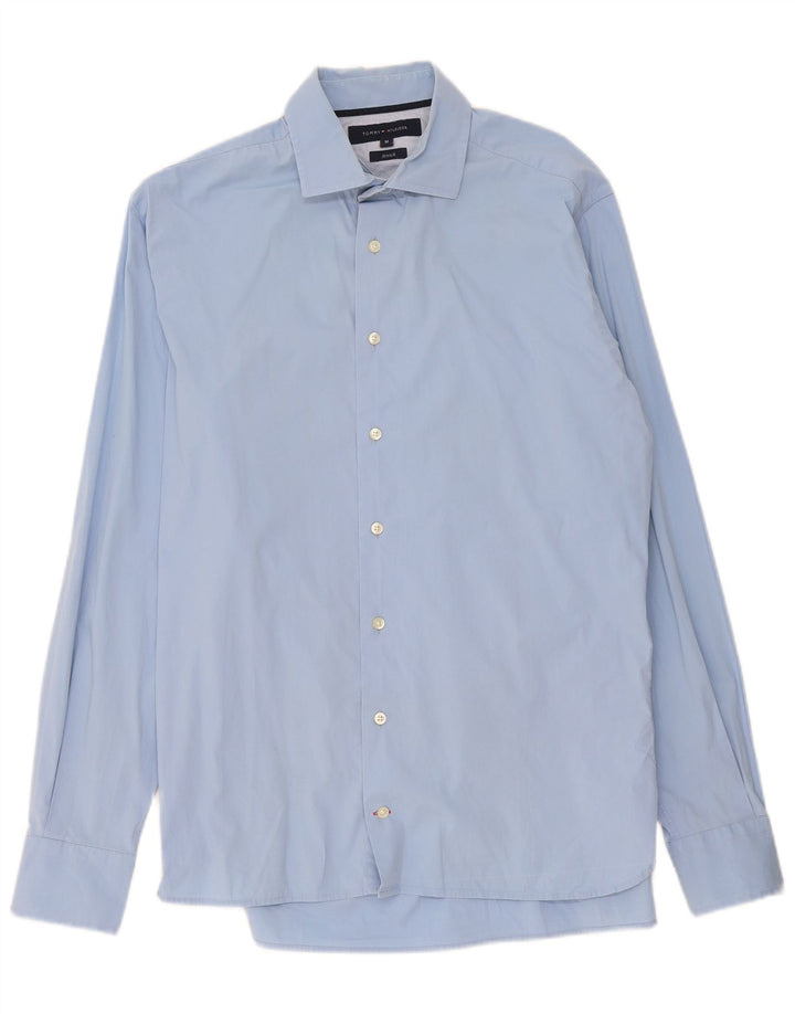 Camisa Tommy Hilfiger Hombre Azul Medio Algodón