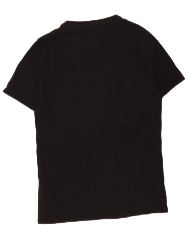 Guess Camiseta gráfica ajustada para hombre Top mediano de algodón negro