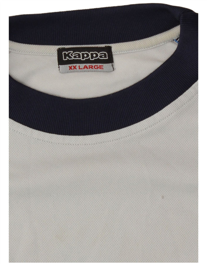 Kappa Camiseta para hombre Top 2XL Gris Colorblock Poliéster