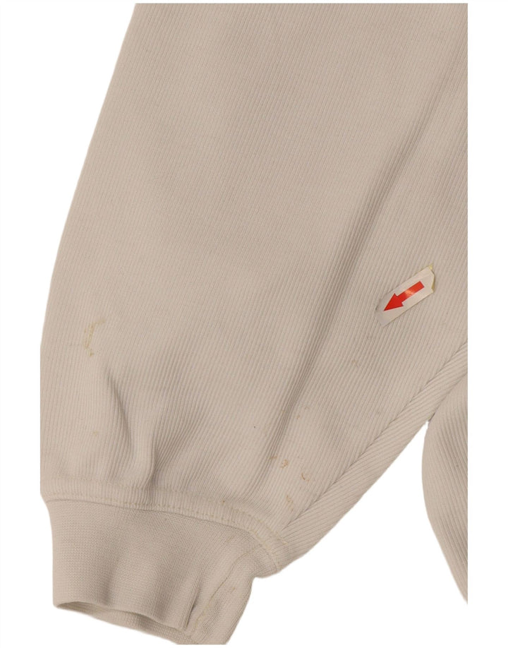 Vintage hombres sudadera jumper 2XL algodón blanco
