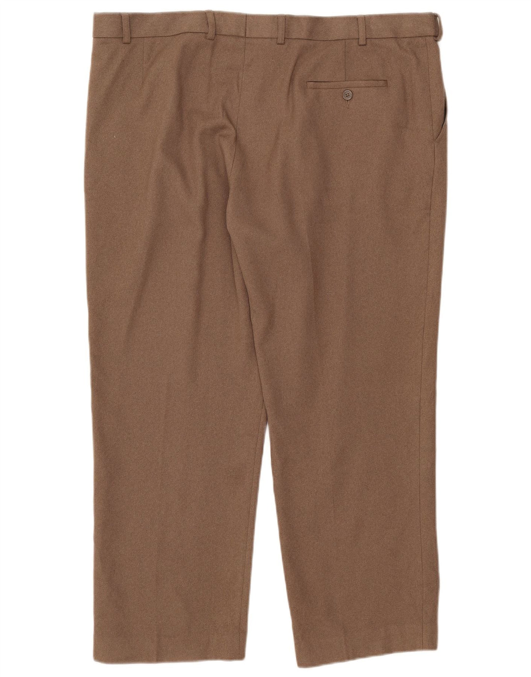 Marks & Spencer Pantalón chino de corte regular para hombre W42 L29 Poliéster marrón
