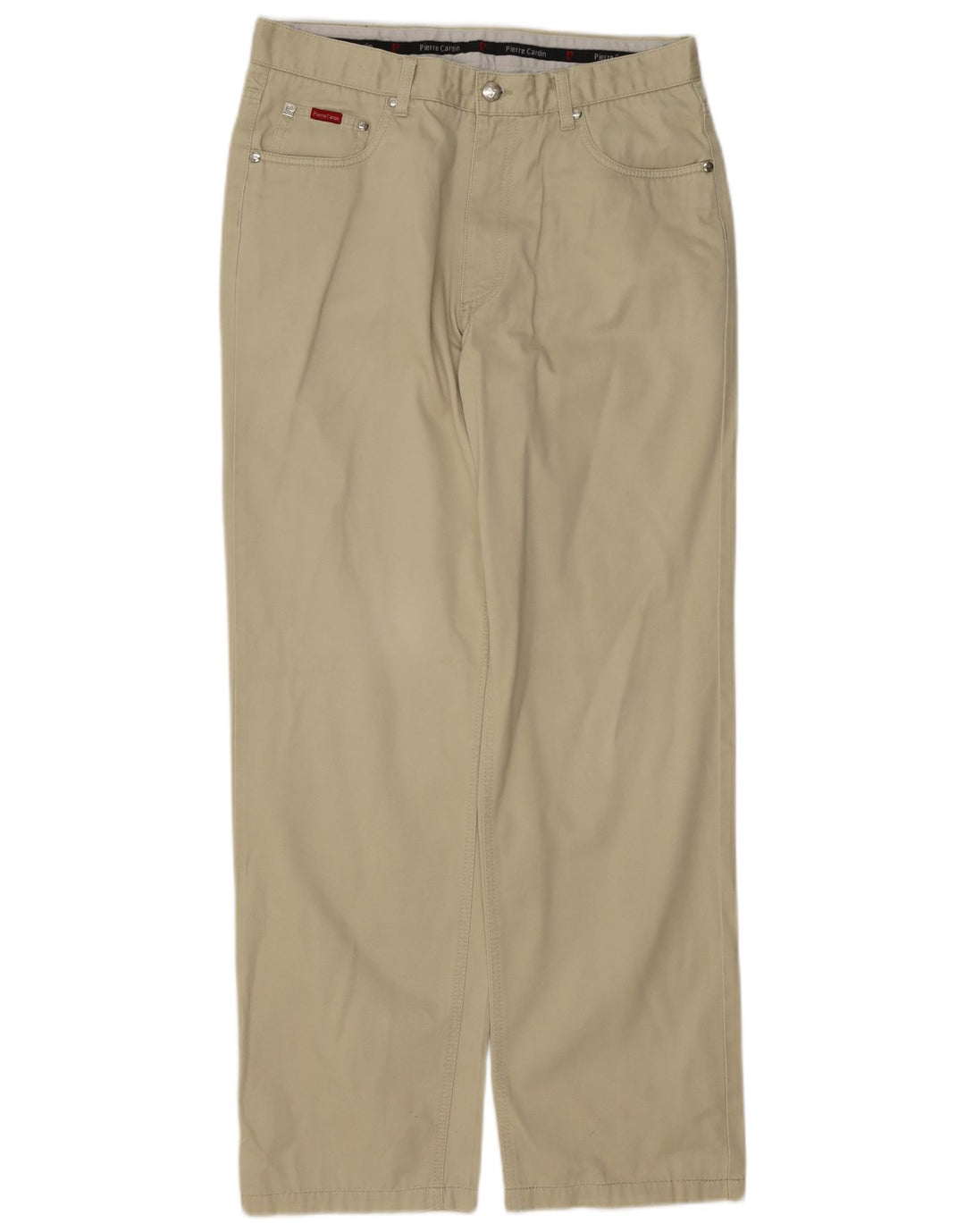 PIERRE CARDIN Pantalones rectos informales para hombre W32 L31 Beige