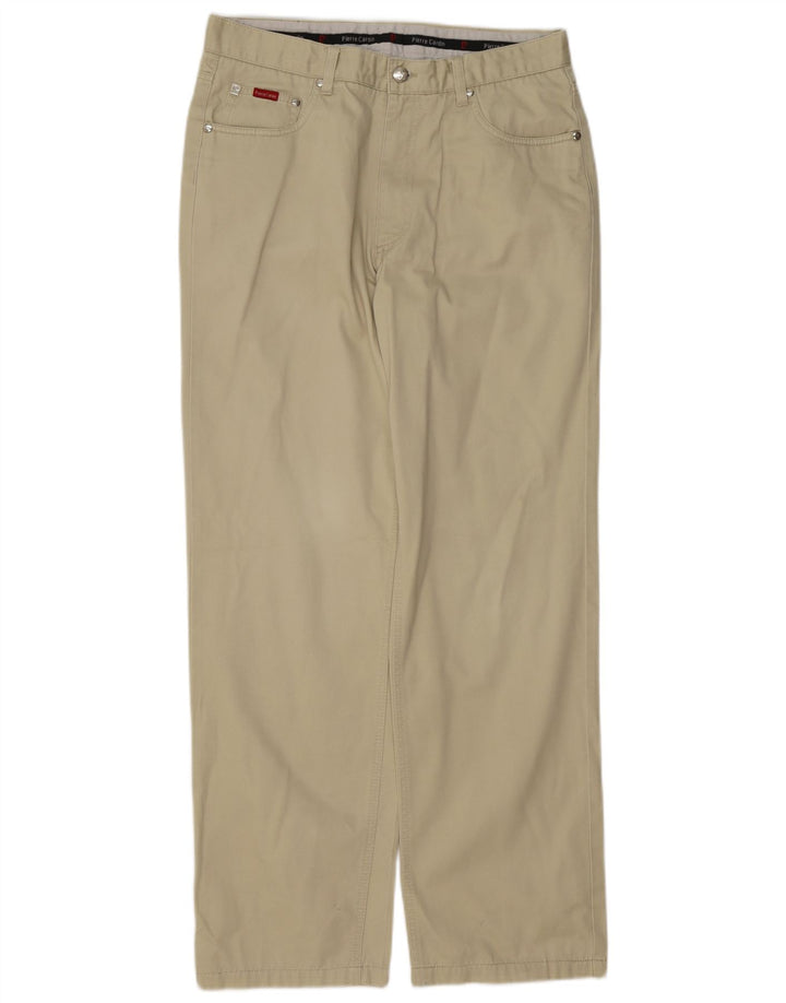 PIERRE CARDIN Pantalones rectos informales para hombre W32 L31 Beige