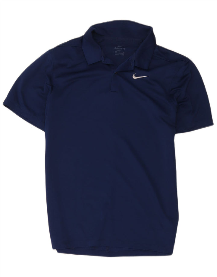 Nike Polo Dri Fit para hombre pequeño poliéster azul marino