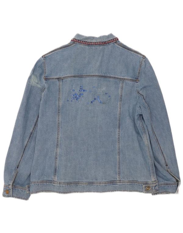 Antonette Chaqueta Vaquera para Mujer UK 40 XL Algodón Azul