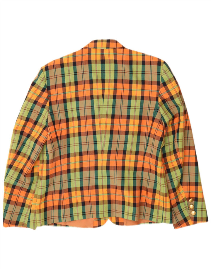 HMC Chaqueta tipo blazer con doble botonadura para mujer UK 12 Medium Multicolor Check