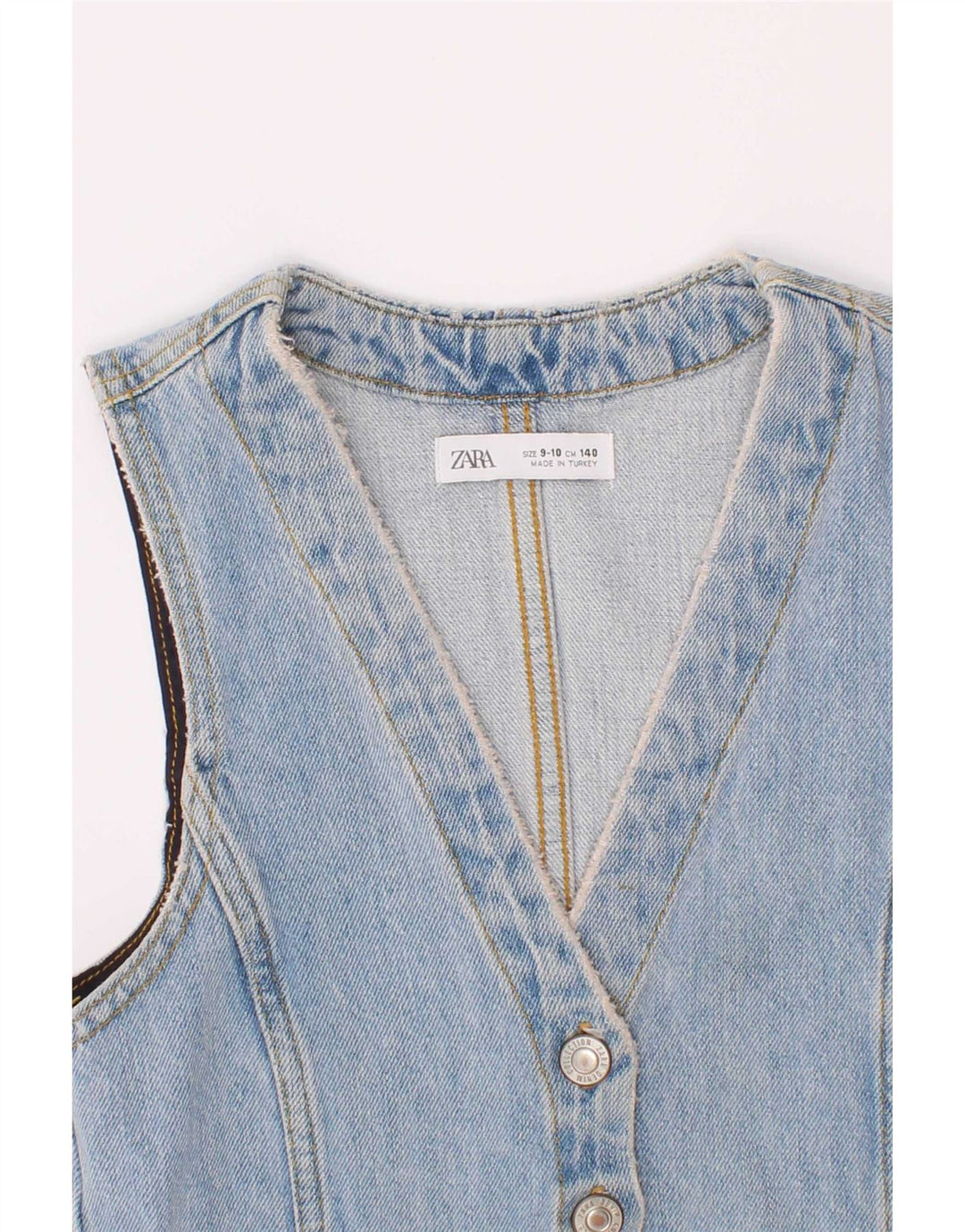 Zara Chaleco Niña Denim 9-10 Años Azul