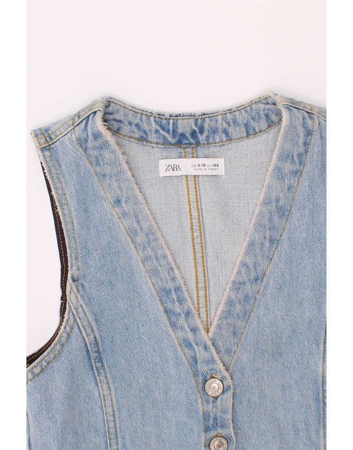 Zara Chaleco Niña Denim 9-10 Años Azul
