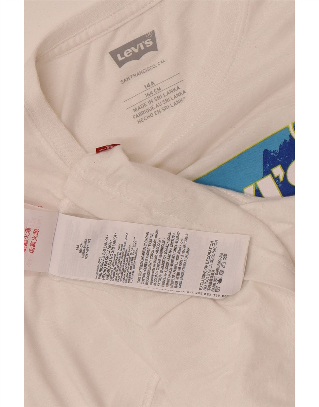 Levi's Camiseta gráfica para niño 13-14 años Blanco Algodón