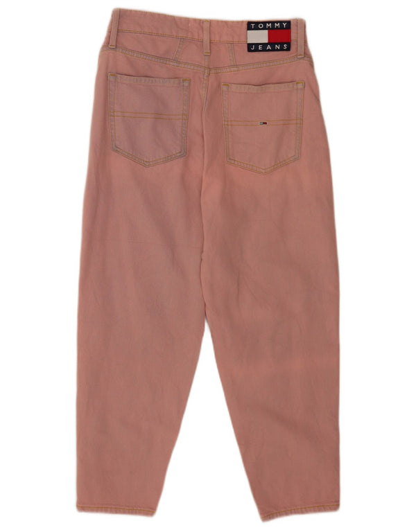 Tommy Hilfiger Vaqueros Cortos De Talle Alto Con Lavado Ácido Para Mujer W30 L23 Algodón Rosa