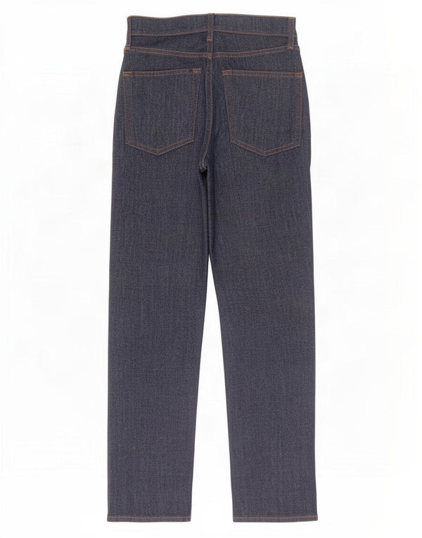 Zara Jeans Rectos De Tiro Alto Para Mujer EU 36 XS W26 L27 Algodón Azul Marino