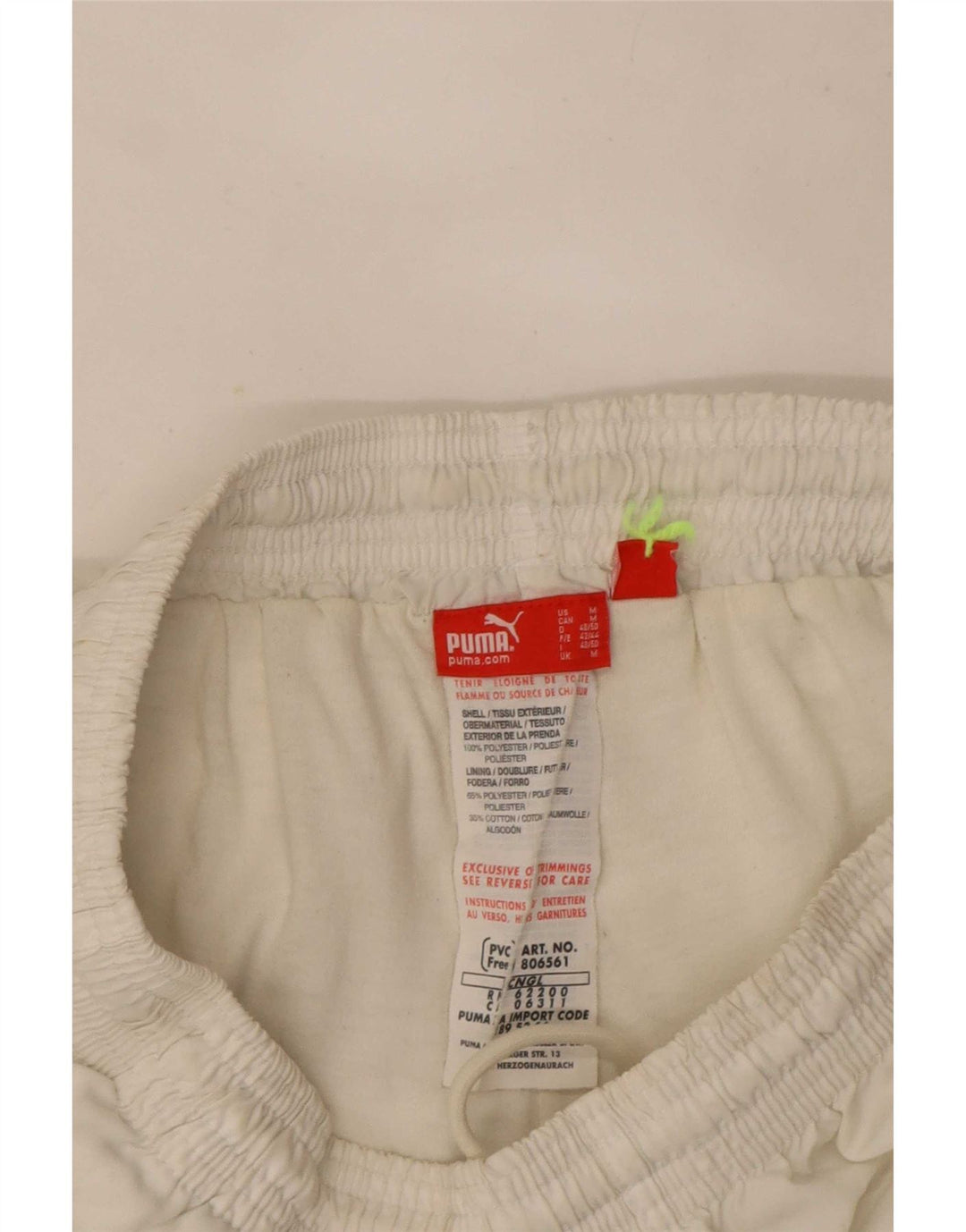 Pantalones cortos deportivos Puma para hombre poliéster blanco mediano