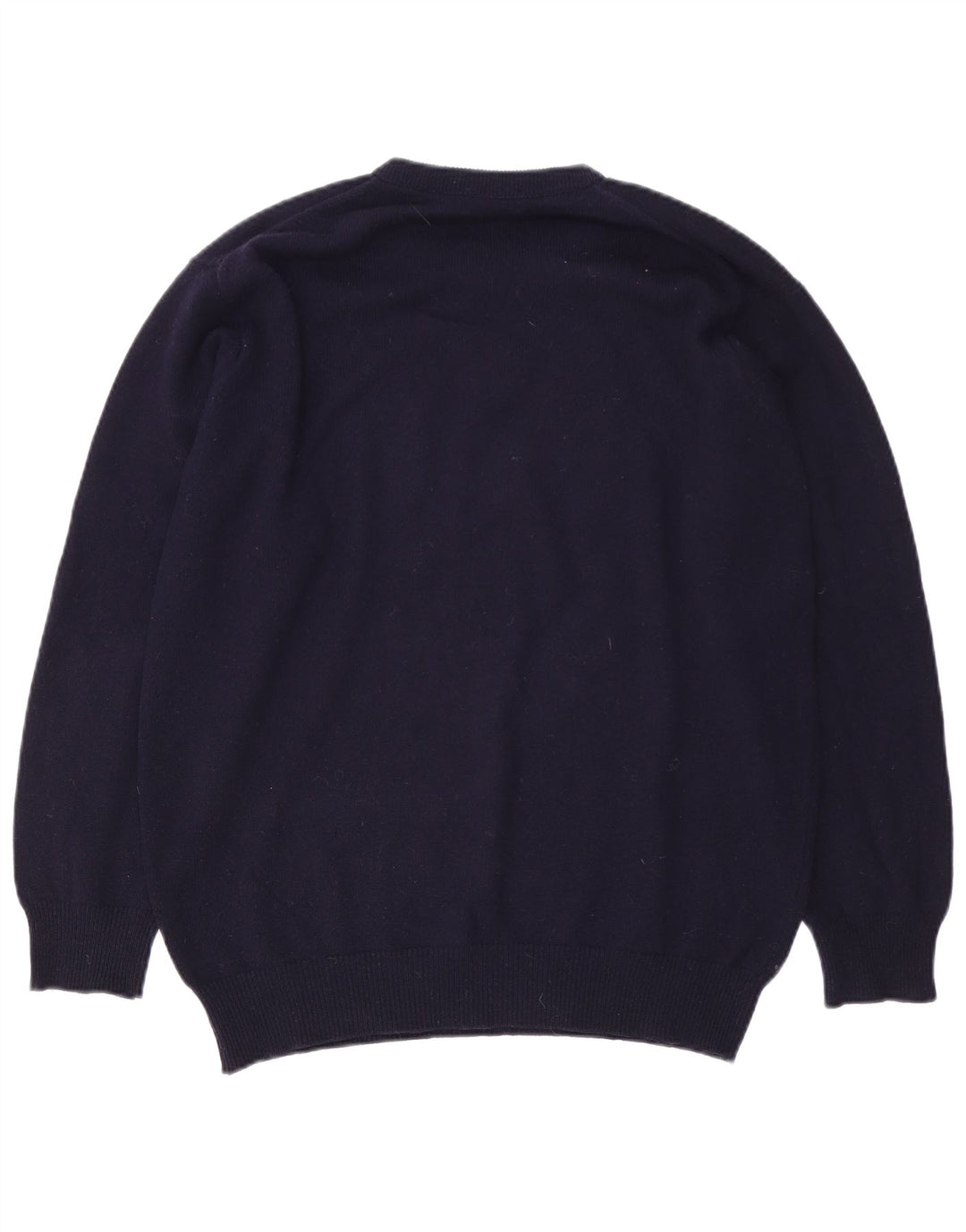Lyle & Scott Jersey de cuello redondo para hombre, color azul marino mediano