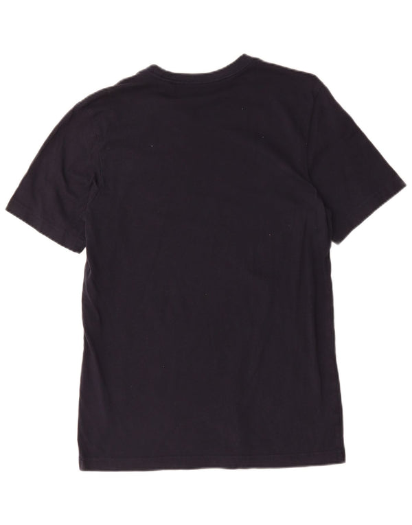 Adidas - Camiseta gráfica para hombre, talla pequeña, algodón azul marino