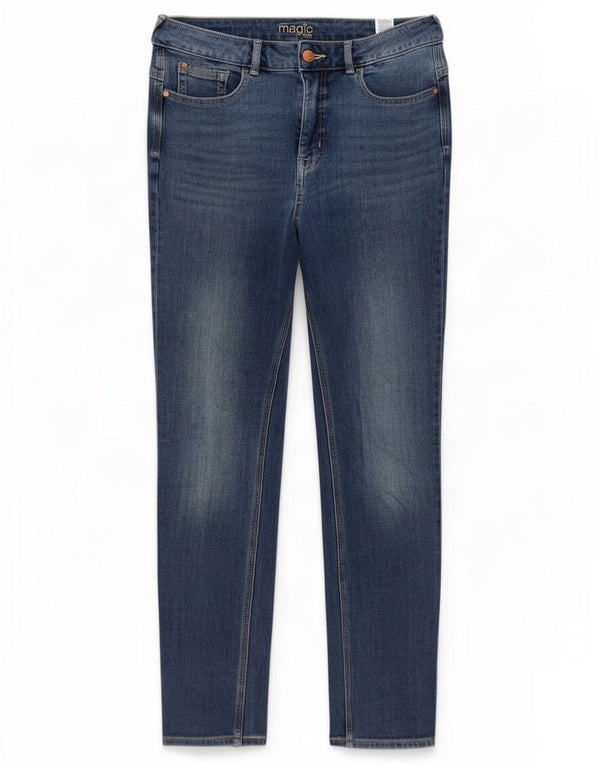 Marks & Spencer Vaqueros ajustados para mujer UK 12 Medium W32 L28 Algodón azul