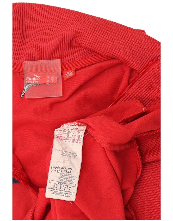 Puma Chaqueta de chándal para hombre 2XL Poliéster rojo