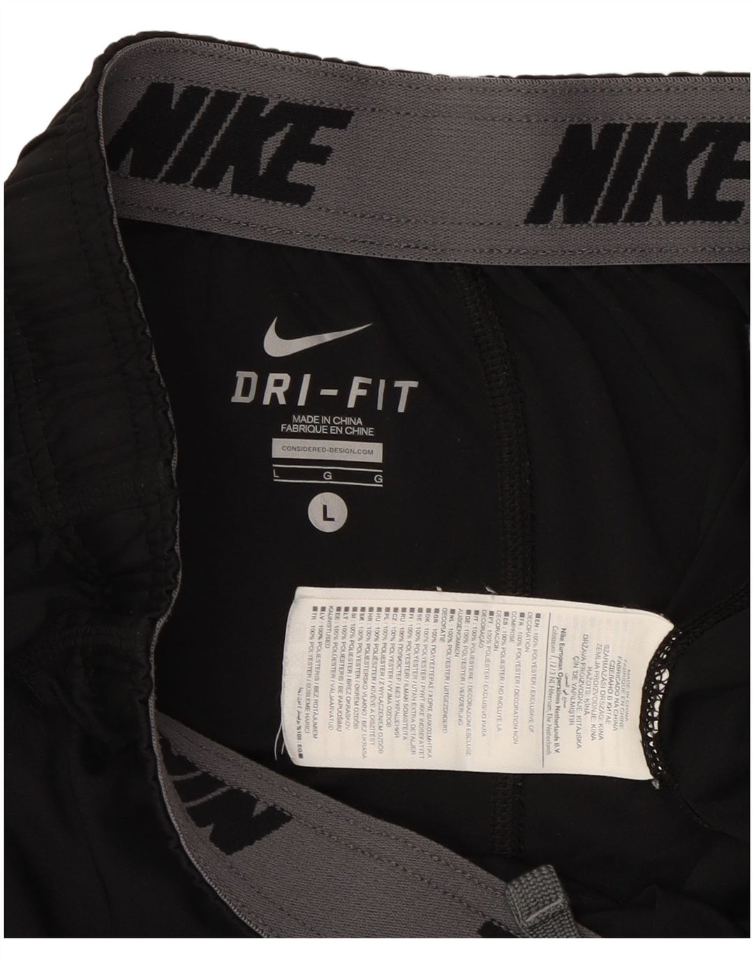 Nike Dri Fit - Pantalones cortos deportivos para hombre (poliéster), color negro