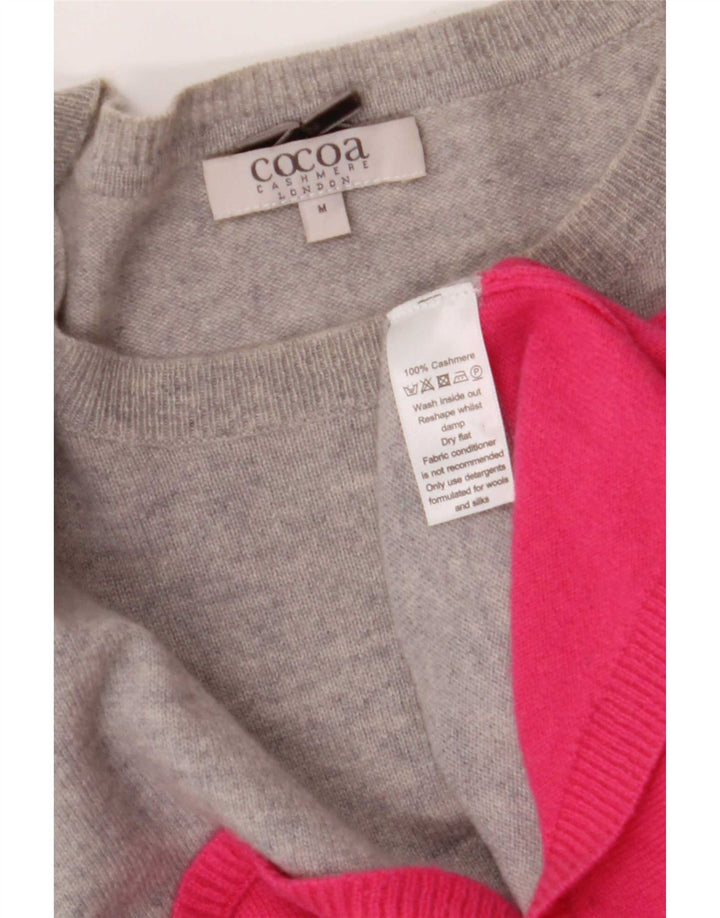 Cocoa Suéter tipo jersey con cuello redondo para mujer UK 44 Gris medio Colorblock