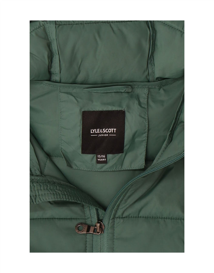 Lyle & Scott Chaqueta acolchada con capucha para niño 15-16 años Poliamida verde