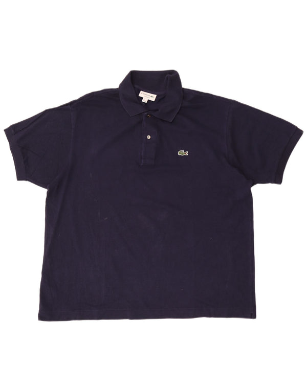 Lacoste Polo de ajuste clásico para hombre talla 7 2XL algodón azul marino