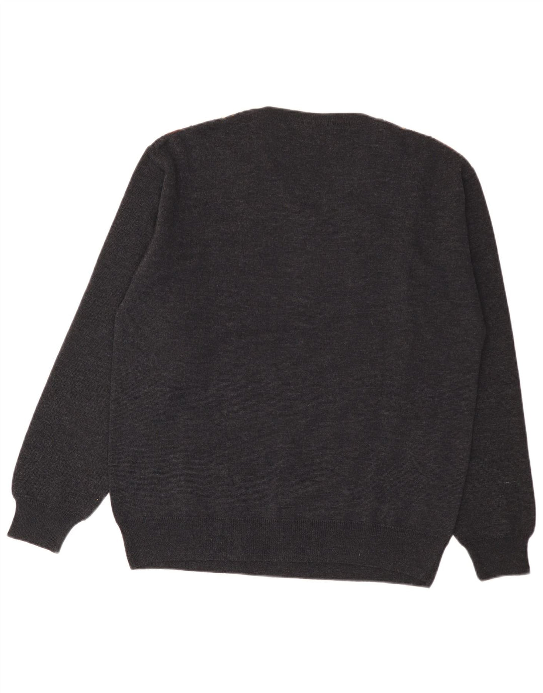 Danilo Jersey con cuello en V para hombre, talla grande, poliacrílico a rayas grises
