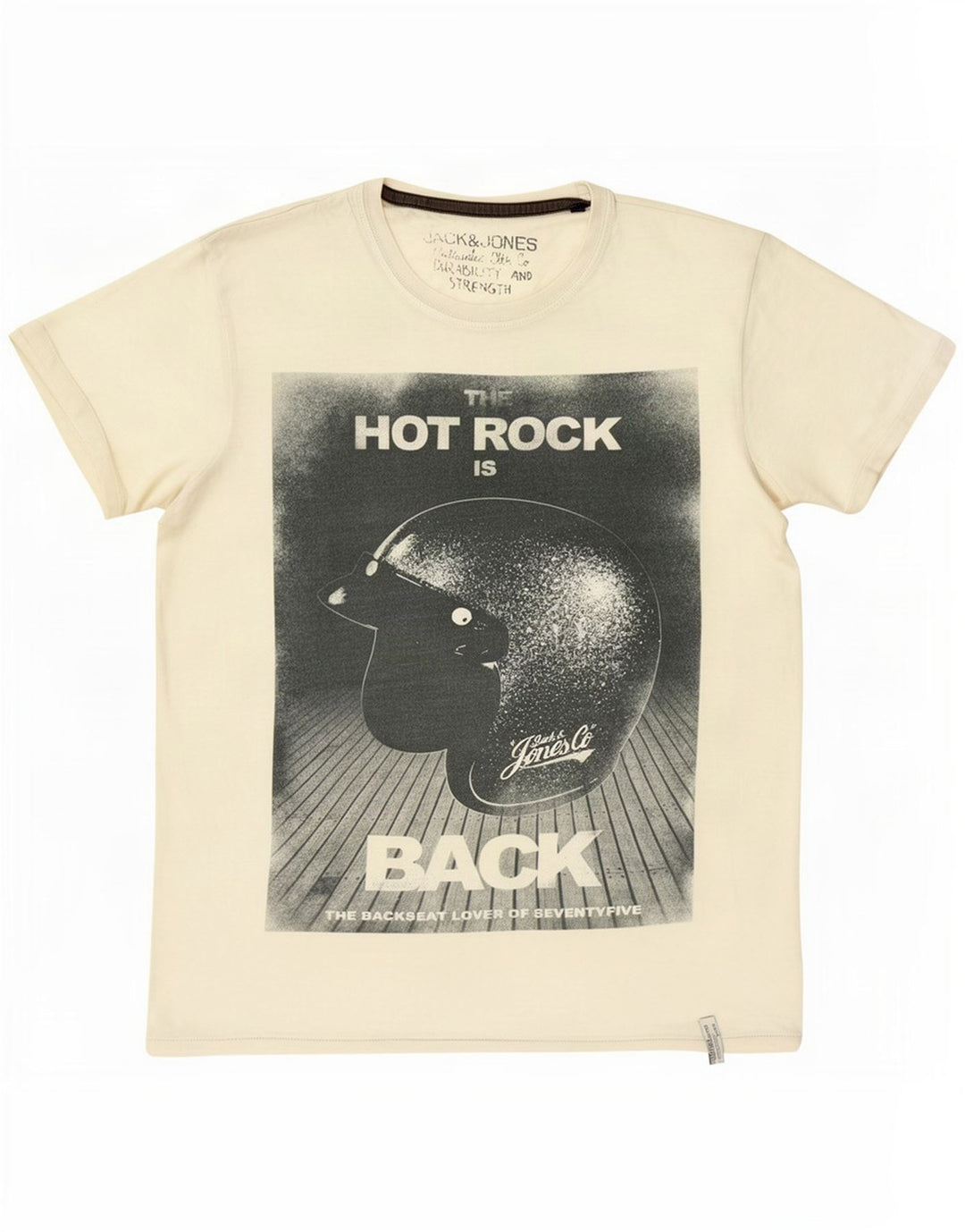 Jack & Jones - Camiseta gráfica para hombre, talla grande, color blanco