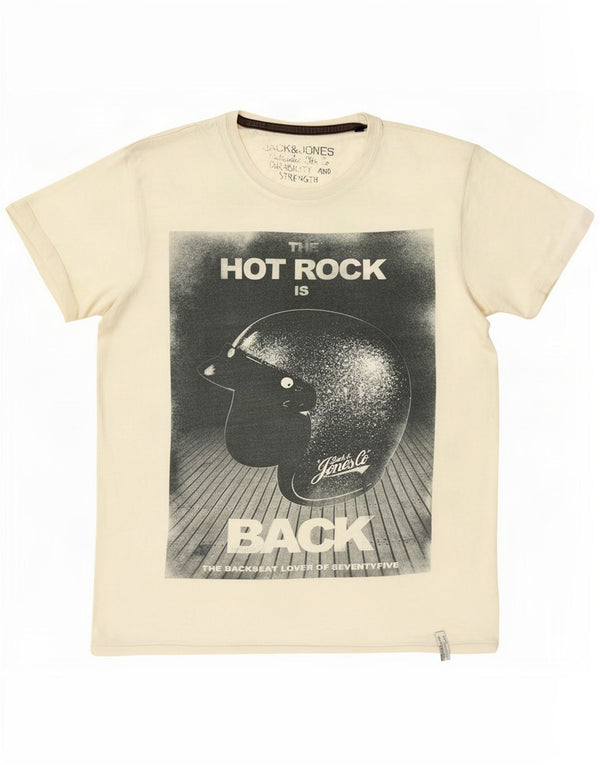 Jack & Jones - Camiseta gráfica para hombre, talla grande, color blanco