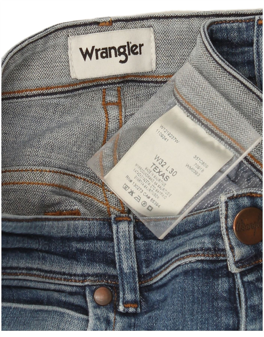 WRANGLER Vaqueros rectos Texas para hombre W32 L30 Algodón azul