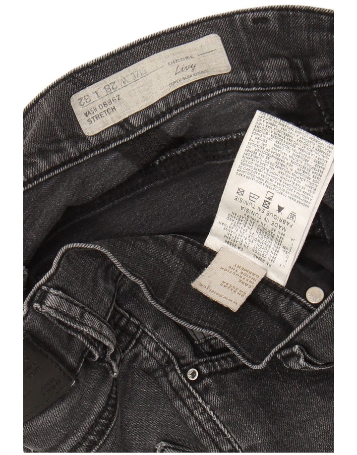 DIESEL Jeans Livy Super Slim Skinny Mujer W28 L32 Algodón Gris