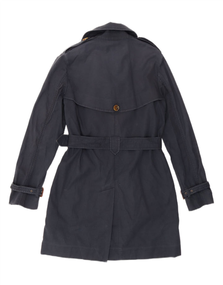 French Connection Gabardina para mujer UK 40 Small Algodón azul marino