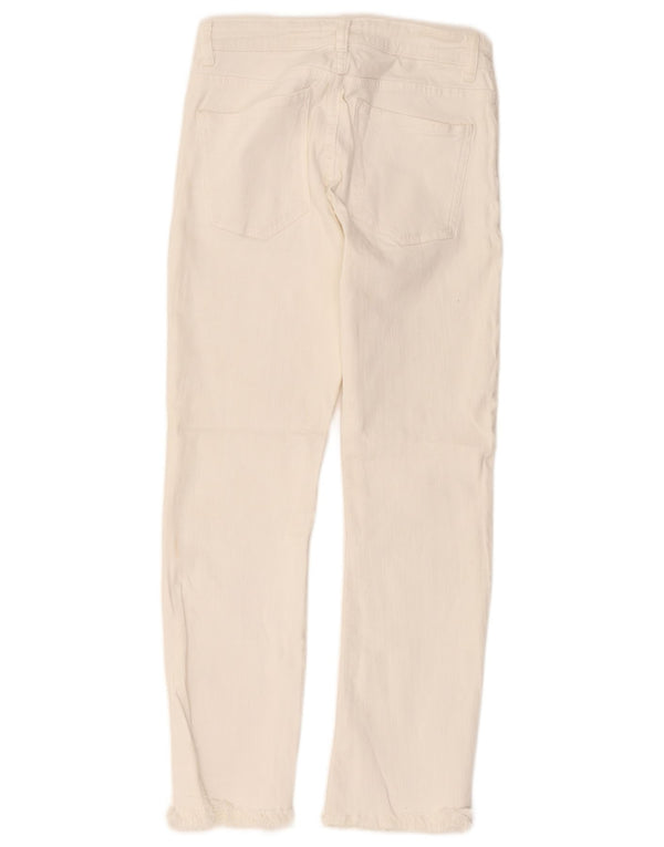 Zara Jeans Acampanados Mujer EU 36 XS W26 L26 Algodón Blanco