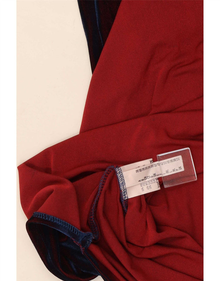 CLOCK HOUSE Vestido largo sin mangas para mujer UK 40 Poliéster rojo mediano