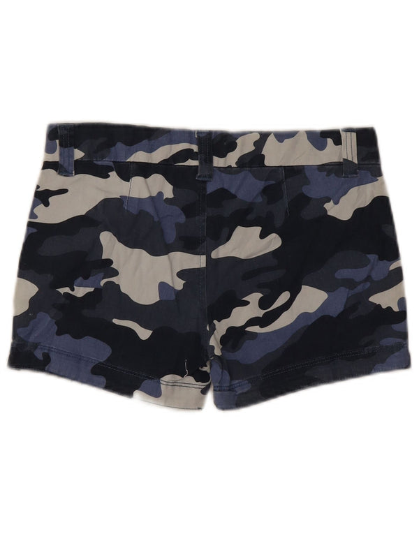 Benetton Pantalones Cortos Chinos para Niña 10-11 Años XL W28 Azul Marino Camuflaje