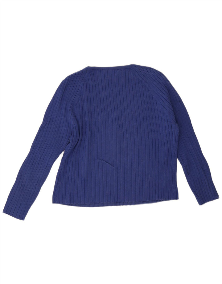 Zara Mujer Top Manga 3/4 ES 39 2XL Viscosa Azul