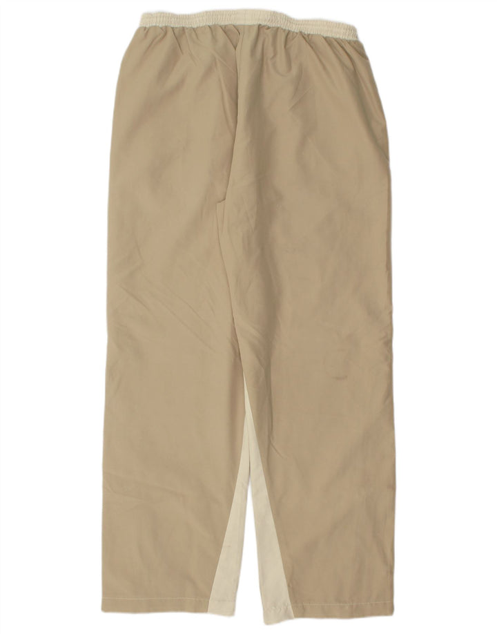 REEBOK Pantalones de chándal para mujer UK 44 Large Beige Colorblock Poliéster
