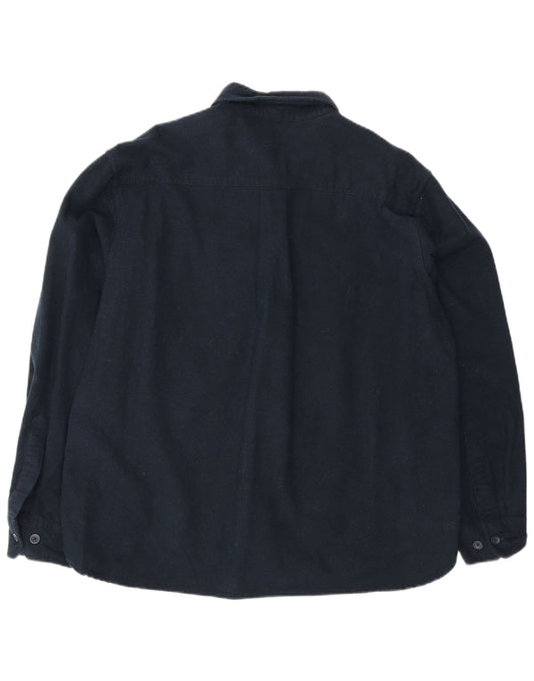 Camisa Eddie Bauer Hombre Algodón Azul Marino Mediano