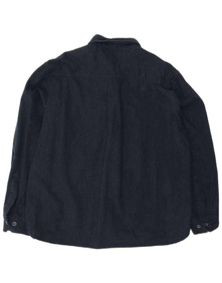 Camisa Eddie Bauer Hombre Algodón Azul Marino Mediano