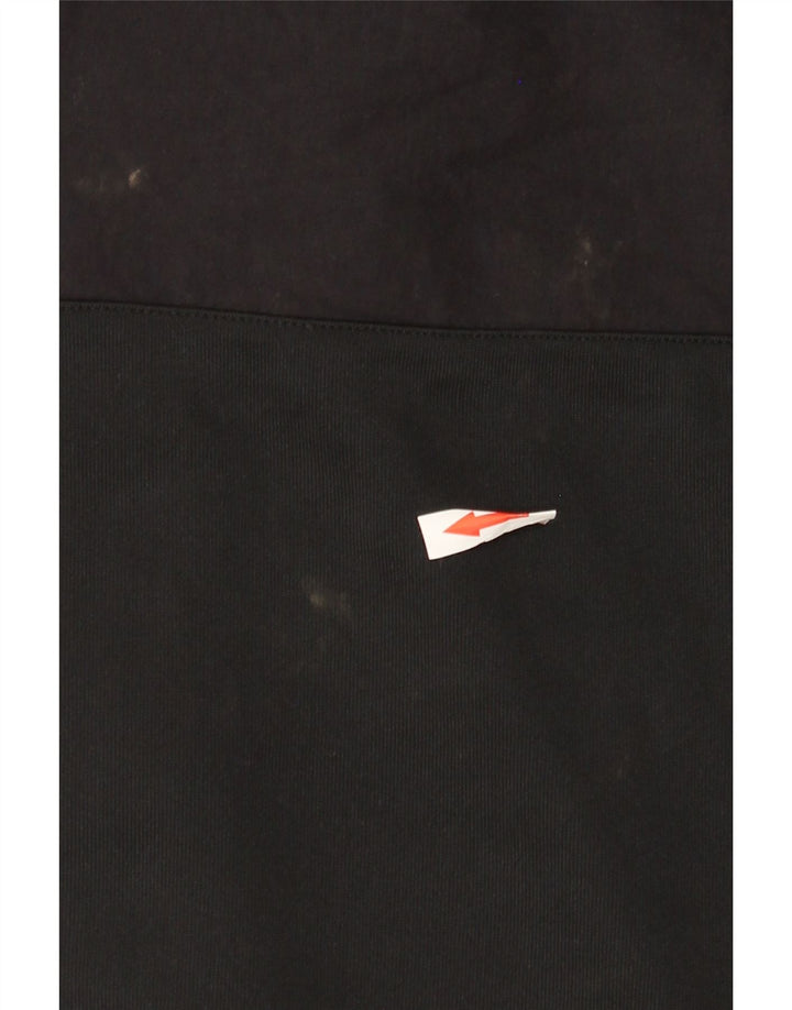 Nike Sudadera con capucha y cremallera gráfica para hombre, talla grande, poliéster negro