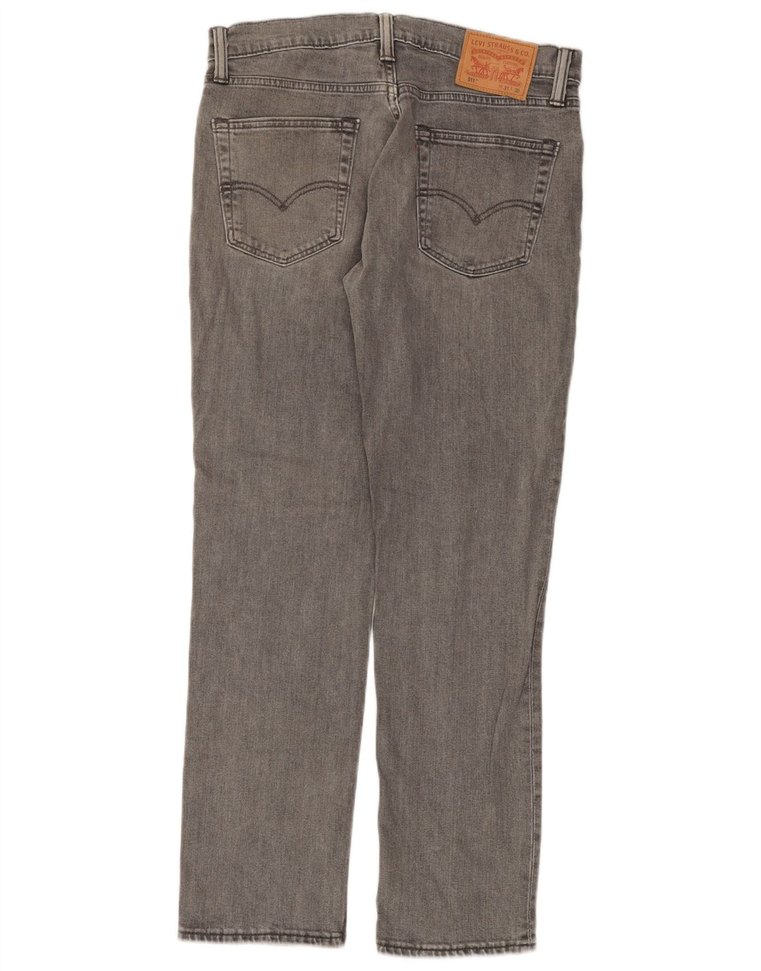 Levi's Hombre 511 Slim Jeans W31 L30 Algodón Gris