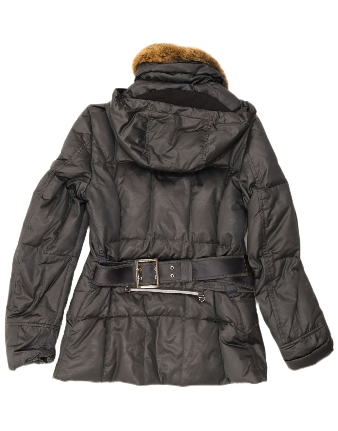 PEUTEREY Chaqueta acolchada con capucha para mujer IT 42 Algodón gris medio