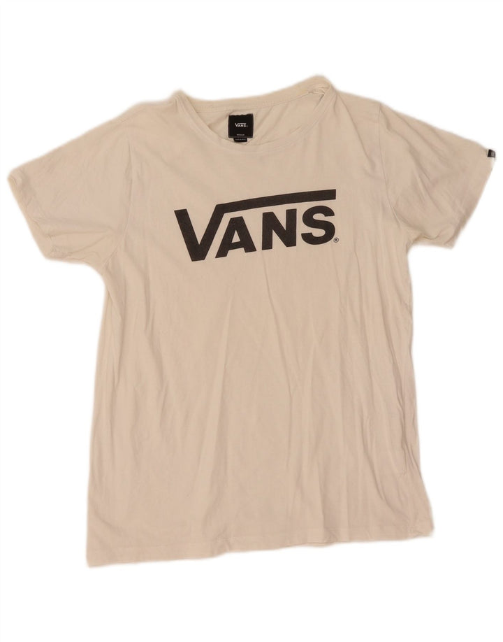 Vans Camiseta gráfica para mujer Top UK 12 Medium White Cotton