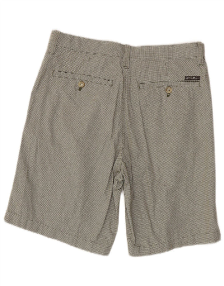 EDDIE BAUER Pantalones cortos chinos para hombre W30 Algodón de pata de gallo caqui medio