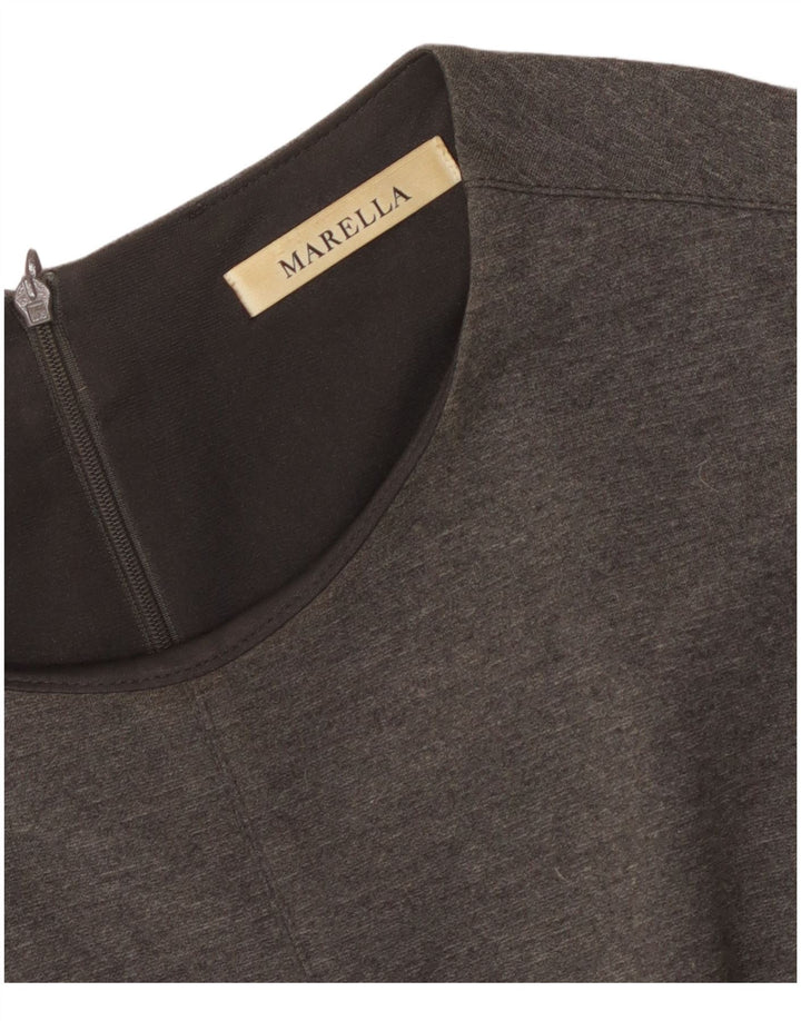 MARELLA Vestido tubo sin mangas para mujer UK 10 Small Grey