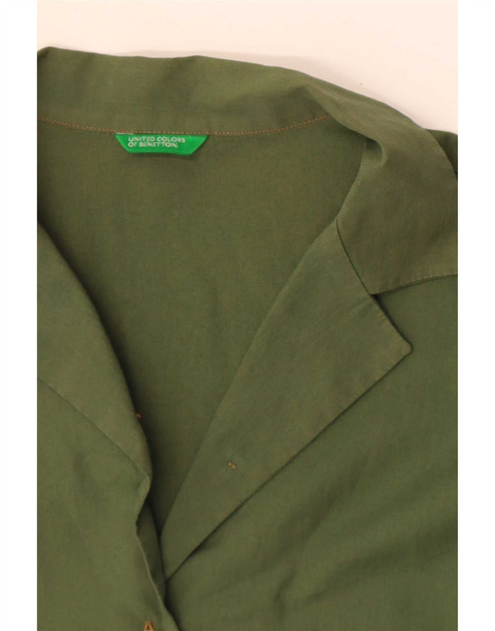 Camisa Benetton Mujer ES 42 Verde Medio