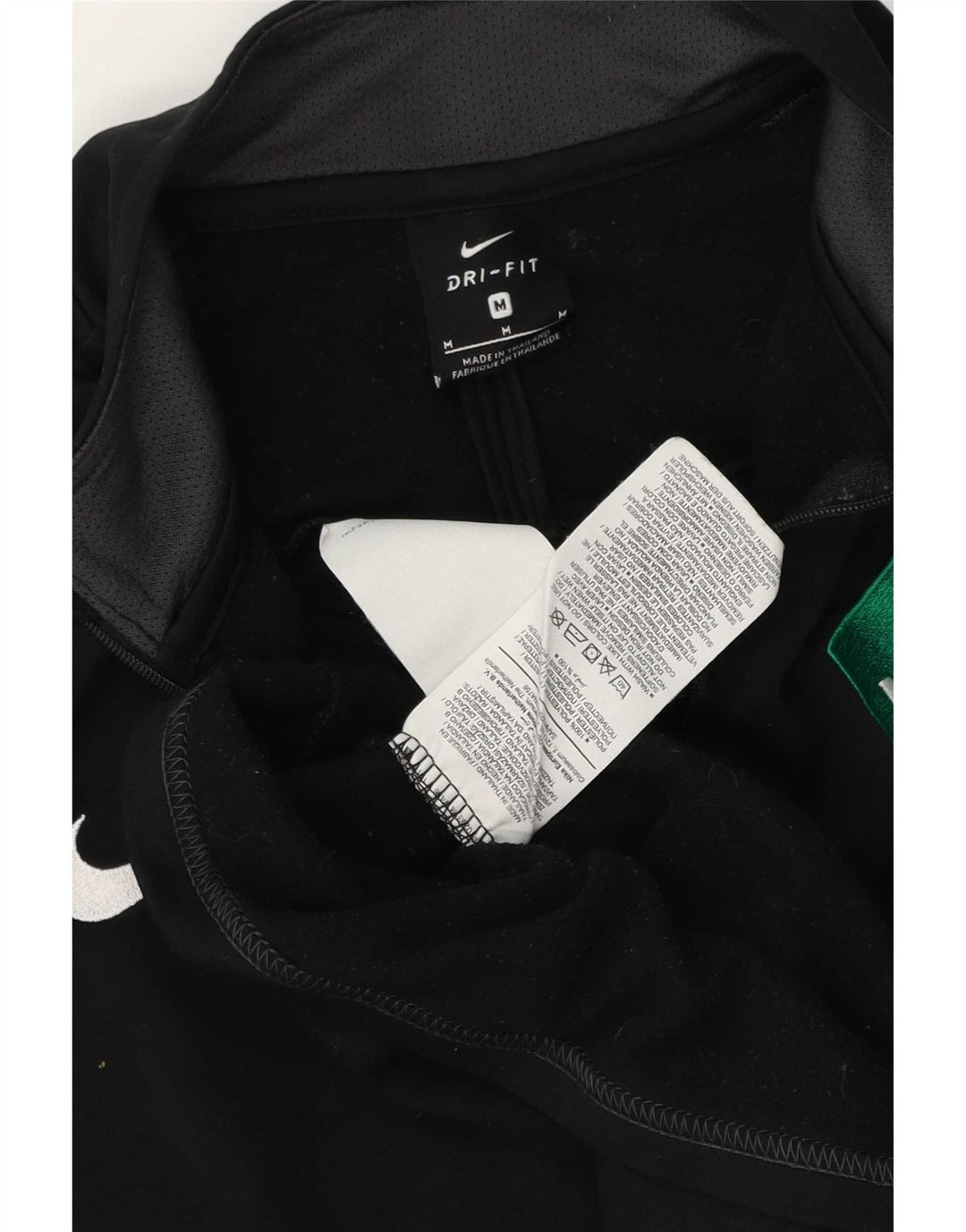Nike Dri Fit Graphic Pullover Chándal Top Mediano Negro Colorblock
