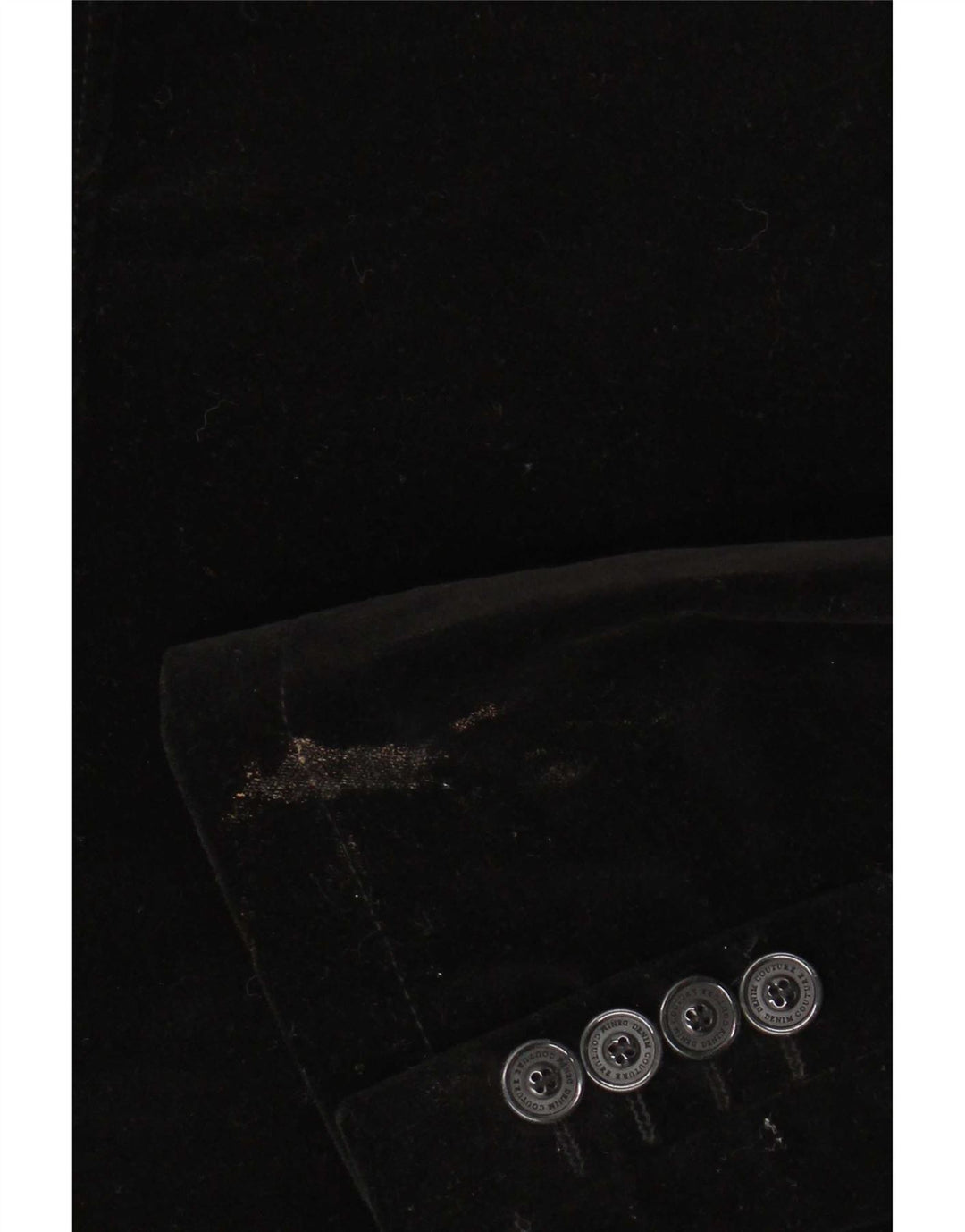 Zara Chaqueta Blazer de Terciopelo con 2 Botones para Hombre EU 52 Grande Algodón Negro