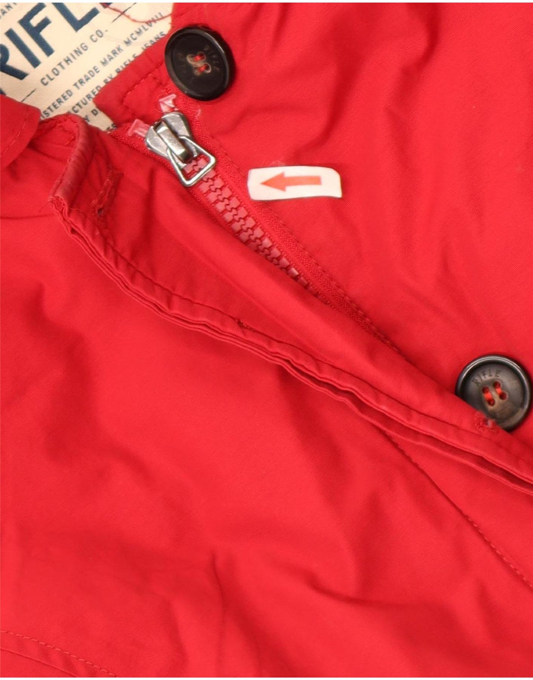 Rifle Chaqueta acolchada con capucha para mujer UK 14 Medium Red Cotton